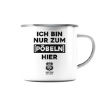 RunToTheHill Festival Nur Pöbeln - Emaille Tasse (Silber)