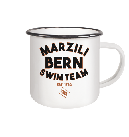 Marzili Bern Swim Team - Emaille Tasse (Black)