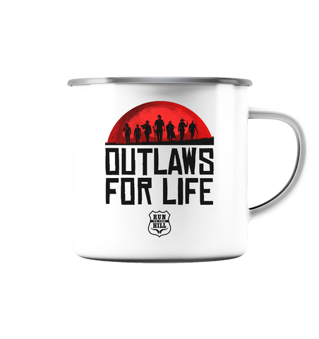 RunToTheHill Festival Outlaws 4 Life - Emaille Tasse