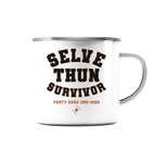Selve Thun Survivor - Emaille Tasse (Silber)