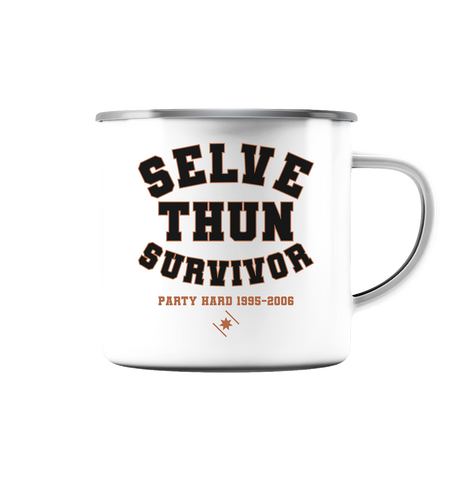 Selve Thun Survivor - Emaille Tasse (Silber)