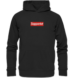 Sapperlot Supreme-Style Box Logo - Organic Basic Hoodie