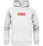 Sapperlot Supreme-Style Box Logo - Organic Basic Hoodie